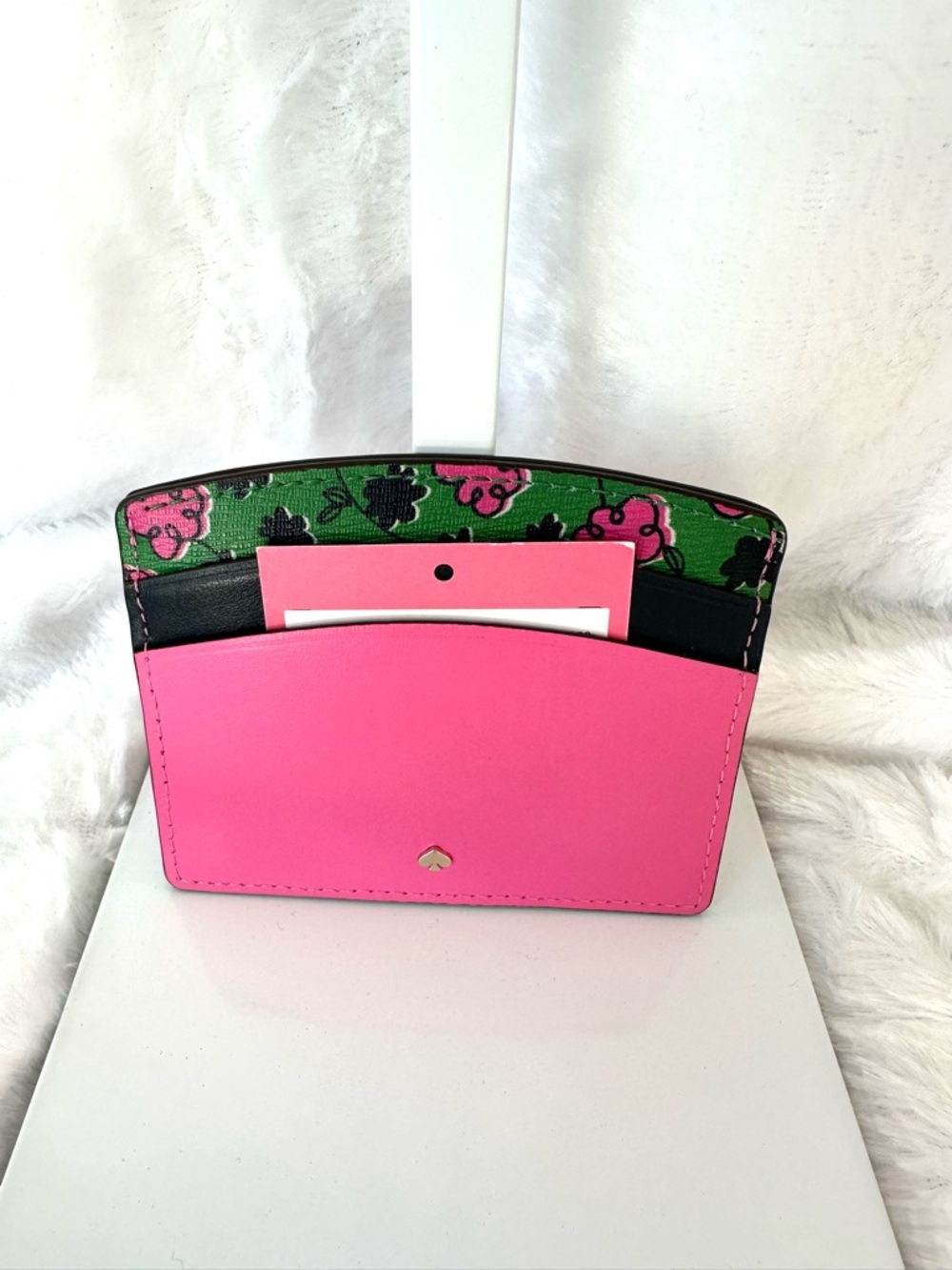 kate spade Pink and Green Floral Card Holder